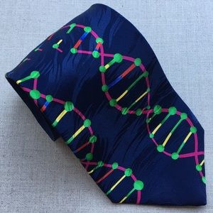 RM Style Multicolour DNA Replicating Silk Tie